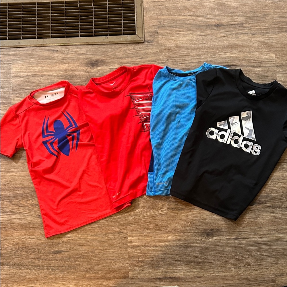 adidas Black Short-Sleeve Tee with Silver Logo